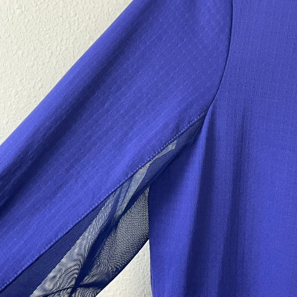 IBKÜL Long Sleeve Top Women Large Blue Excellent Mesh UPF 50+ Athletic Sporty - Picture 4 of 7